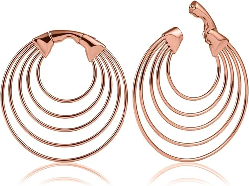 DOEARKO 2 piezas de ganchos de calibre de oreja para orejas estiradas, túneles de perforación corporal, acero inoxidable 316L, joyería corporal