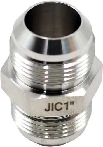 Miniatura 2 de HFS(R) 1" JIC Male x 1" JIC Male Flare Union Tube Pipe Fittings Straight Stainless Steel 304