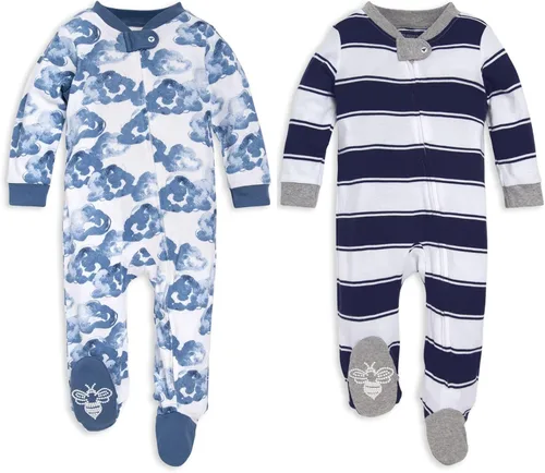Miniatura 36 de Burt's Bees Baby - Pijama de una pieza para bebé, mameluco para dormir y jugar, algodón 100% orgánico, cremallera frontal