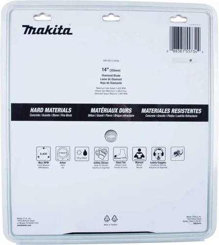 Miniatura 3 de Makita E-02646 Hoja de diamante de 14", turbo, material duro