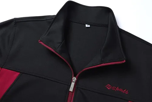 Miniatura 3 de Conjunto deportivo casual de manga larga para hombre, sudadera con cremallera completa, chaqueta y pantalones para correr, trajes de 2 piezas