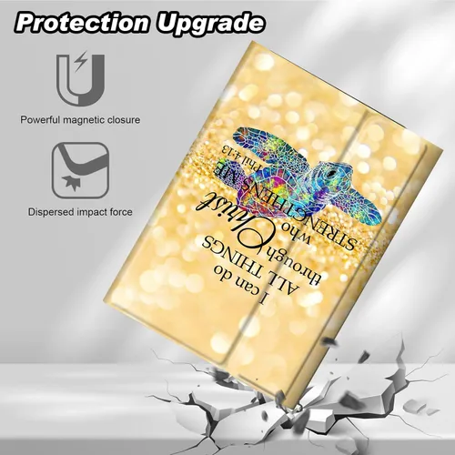 Miniatura 6 de DEGDFSGR Funda para Samsung Galaxy Tab A8 10.5 con teclado, teclado inalámbrico desmontable cierre magnético, funda protectora para Samsung Tab A8