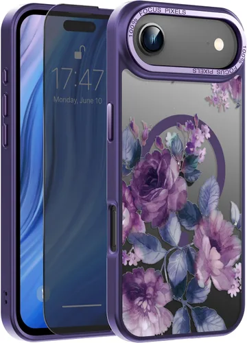 Miniatura 118 de Goodon Funda para iPhone 17 Pro con protector de pantalla de privacidad, compatible con Magsafe, a prueba de golpes, translúcida mate, bonita funda