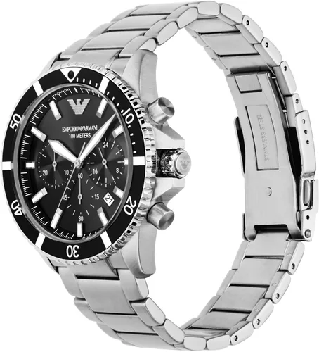 Miniatura 2 de Emporio Armani World Explorer Dive-Inspired Men's Watch with Stainless Steel, Silicone or Leather Band