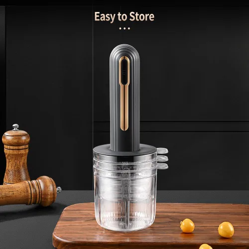 Miniatura 7 de Mini procesador eléctrico de alimentos, procesador de alimentos portátil USB de 4 tazas, picador de ajo, para cortar en cubitos, picar y hacer puré