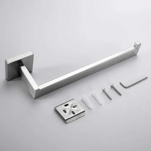 Miniatura 5 de Nolimas Toallero de mano de baño de níquel cepillado, barra individual, anillo de toalla clásico montado en la pared SUS304 de acero inoxidable