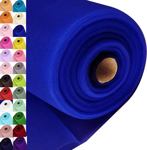 Miniatura 13 de Rollos de tela de tul, 54 pulgadas por 10 yardas (30 pies), cinta de tul para decoración de fiestas de boda, rollo de tela transparente en bobina