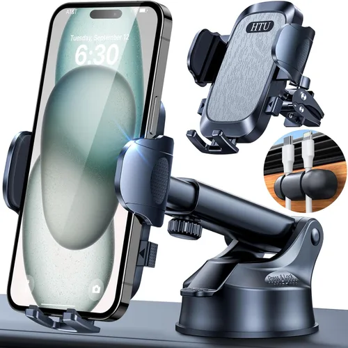 Miniatura 10 de HTU 【98 + libras de succión más fuerte y grado militar】 Soporte de teléfono para automóvil 【Patente y certezas de seguridad】 Soporte para teléfono