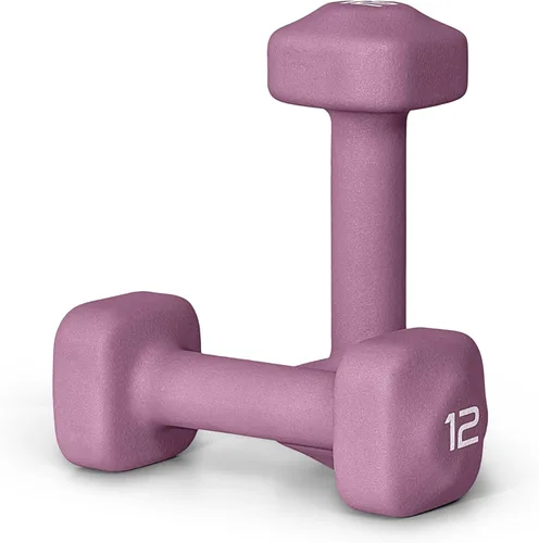 Miniatura 38 de Tone Fitness Pares de Mancuernas de Pesas de Neopreno con Cabeza Cuadrada Antirrodamiento Múltiples Opciones Azul