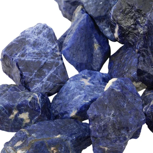 Miniatura 4 de Rockcloud 1 libra de cristales naturales en bruto, piedras ásperas para cabujón, pulido, corte, lapidario, pulido, curación de cristales Reiki, Azul