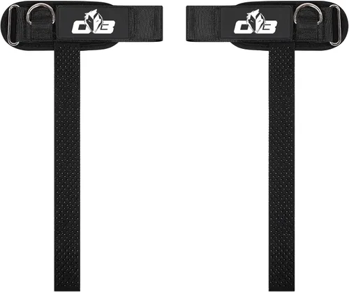 Miniatura 10 de Ekkovision Correas de levantamiento de pesas con anillo en D con puños, soporte de muñeca para hombres, correas de elevación gruesas y cómodas