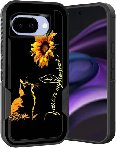 Miniatura 77 de Funda para Pixel 6A, Híbrida de Doble Capa de Servicio Pesado Resistente a Prueba de Golpes PC Duro + Funda Protectora de Silicona Suave para Google