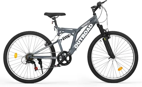 Miniatura 8 de Bicicleta de montaña para adultos, hombres y mujeres, 26 pulgadas 7 velocidades Mountian bicicleta con doble suspensión completa, doble freno V