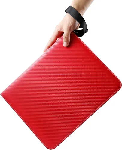 Miniatura 7 de WOT I Carpeta para Tarjetas Coleccionables, 900 Bolsillos Fundas para Carpeta de Tarjetas de Béisbol con Cremallera, Bolsillos de Doble Cara Rojo