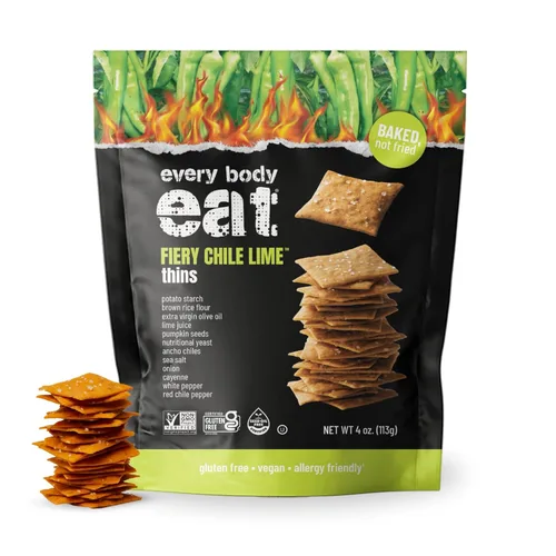 Miniatura 12 de Every Body Eat Galletas sin gluten, lima chilena ardiente – Snacks picantes, galletas veganas, sin lácteos, sin aceite de semillas (paquete de 2)