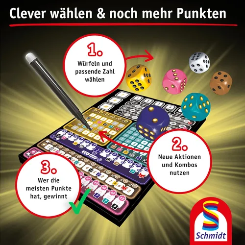 Miniatura 4 de Schmidt Juego 49384 Clever hoch DREI, juego de dados de la serie Klein & Fein