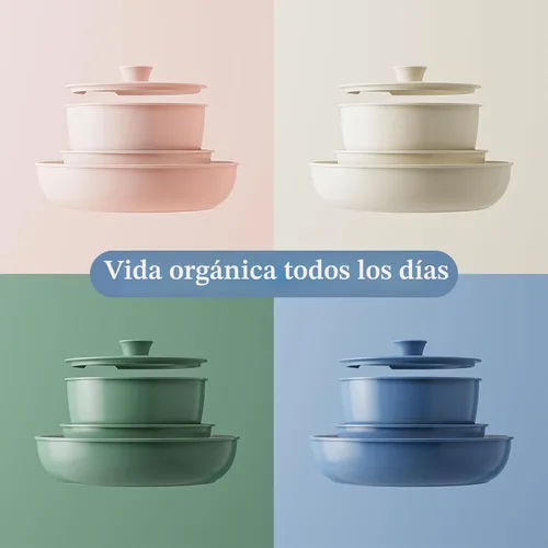 Miniatura 9 de Redchef - Juego de ollas y sartenes de cerámica antiadherentes, juego de batería de cocina antiadherentes, juego de ollas y sartenes no tóxicas
