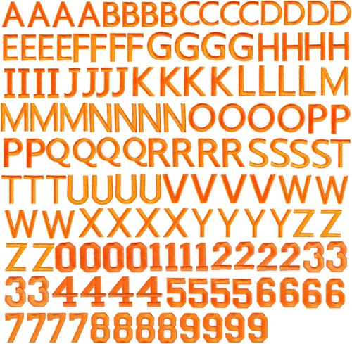 Miniatura 11 de GYGYL - 72 parches de letras y números para planchar, parches de letras blancas del alfabeto bordado de la A a la Z, apliques de números del 0 al 9