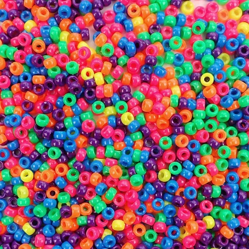 Miniatura 6 de Mini cuentas pequeñas de plástico con purpurina brillante, fabricadas en Estados Unidos, 0.157 x 0.276 in (3000 piezas) cuentas para manualidades