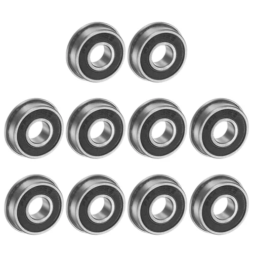 Miniatura 9 de uxcell FR8-2RS Rodamiento de bolas con brida de 1/2 x 1-1/8 x 5/16 pulgadas de doble sellado de acero cromado, 4pcs