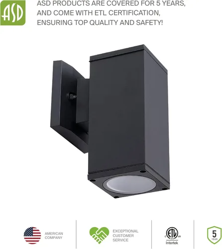 Miniatura 8 de ASD 1 lámpara exterior de iluminación – 60 W E26 120 V cilindro arriba o abajo de bronce moderno lámpara de pared al aire libre LED CFL bombilla