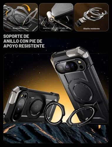 Miniatura 4 de SUPCASE Funda magnética resistente para Google Pixel 10 Pro XL con soporte (agarre Unicorn Beetle), [compatible con MagSafe]