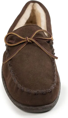 Miniatura 2 de Minnetonka - Pantuflas con suela rígida y forro de pelo para hombre