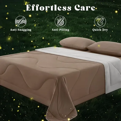 Miniatura 6 de Edredón Refrescante Tamaño Twin, Manta Refrescante de Doble Cara para Personas que Duermen con Calor y Sudores Nocturnos, Manta de Hielo