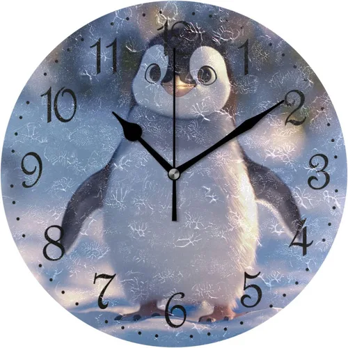 Miniatura 25 de ALAZA Reloj de pared de vaca de granja de 10 pulgadas, funciona con pilas, silencioso, sin tictac, decoración del hogar para cocina, sala de estar