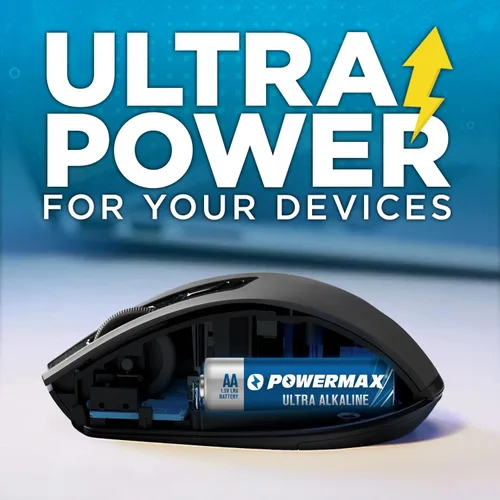 Miniatura 6 de Powermax 100 pilas AA, batería alcalina de larga duración, vida útil de 10 años, embalaje resellable