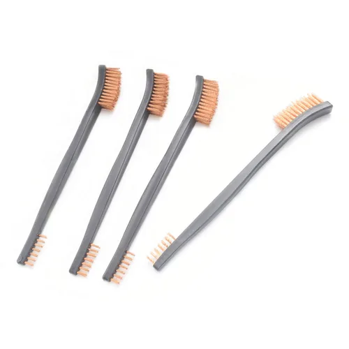 Miniatura 4 de Paquete de 10 cepillos de limpieza multiusos de doble punta para pistolas de 7 pulgadas, cepillos de cerdas de nailon de acero y latón