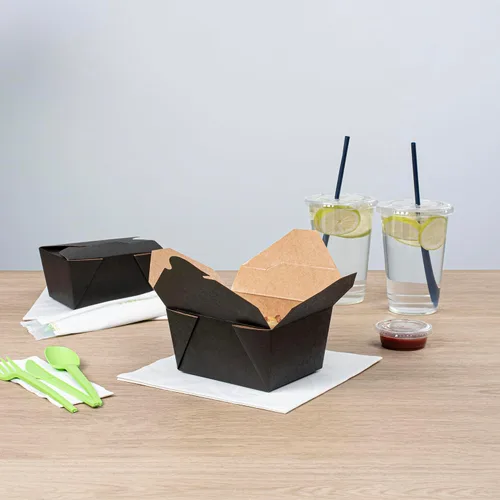 Miniatura 4 de Restaurantware Bio Tek - Cajas para llevar de 30 onzas, 200 loncheras para llevar, cierre de tabulación, resistentes al calor, desechables, de papel