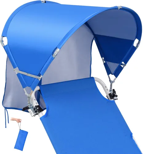 Miniatura 13 de Toldo universal XL resistente al viento para silla, extra grande plegable UPF 50+ con abrazadera ajustable, se adapta a la mayoría de la playa