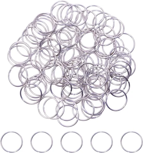 Miniatura 6 de Shapenty Anillos de salto abiertos de acero inoxidable para llavero, collar, pulsera, aretes, colgante, joyería, hallazgo, fabricación de dijes