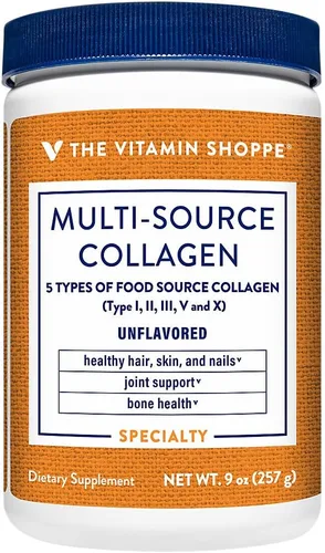 The Vitamin Shoppe Colágeno: elasticidad de la piel, salud de las articulaciones y apoyo para el cabello, colágeno hidrolizado