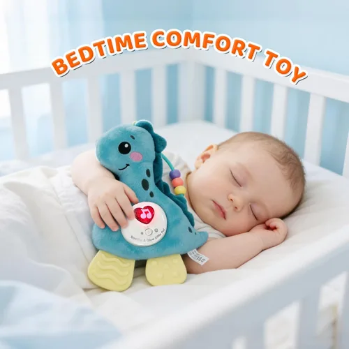 Miniatura 4 de Juguetes suaves de actividad musical para bebés con sonido y luz, juguetes sensoriales para desarrollo infantil con mordedor, sonajero y texturas