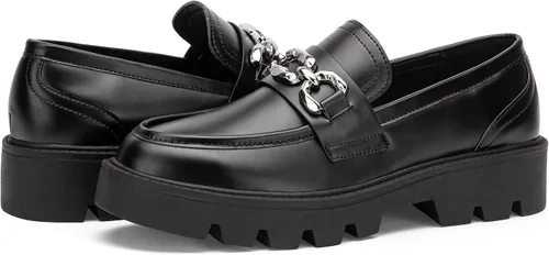 Miniatura 6 de Vepose Mocasines casuales de plataforma 8081 para mujer, mocasines negros con punta redonda