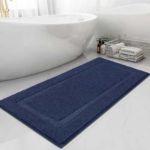 Miniatura 51 de SHACOS Alfombras de baño súper suaves y esponjosas de 24"x36" antideslizantes, lavables, alfombras de baño absorbentes, alfombras para suelo de Gris
