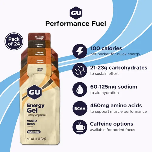 Miniatura 2 de GU Energy Original Sports Nutrition Gel Energético, Vegano, Sin Gluten, Kosher y Sin Lácteos, Energía Portátil para Cualquier Entrenamiento, 24