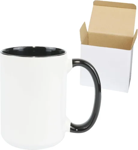 Miniatura 8 de Taza de café de cerámica de 15 onzas en caja de regalo blanca, 12 colores surtidos, caja de 12
