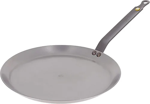 De Buyer MINERAL B - Sartén de acero al carbono para crepes y tortillas, 9.5 pulgadas, ideal para hacer y recalentar crepas, tortillas y panqueques,