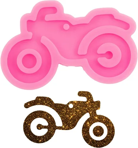 Miniatura 7 de Molde de llavero de silicona súper brillante para motocicleta, moldes de resina, moldes de silicona para resina epoxi, manualidades de bricolaje