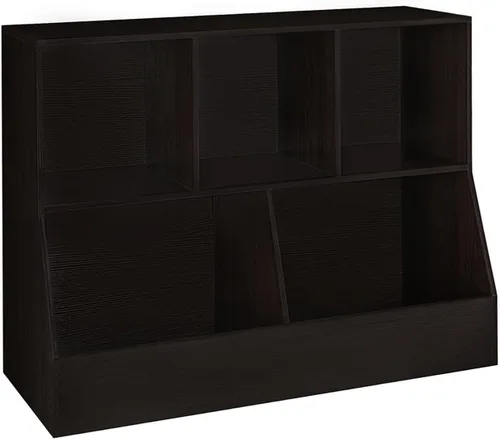 Miniatura 21 de DINZI LVJ Organizador de almacenamiento para juguetes, estantería para niños, gabinete de almacenamiento de juguetes de madera, estantería