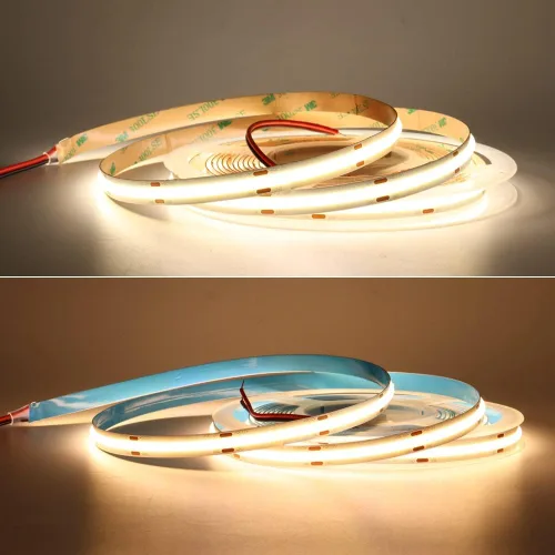 Miniatura 9 de Boarda Tira de LED COB de 24 V, 320/384/528 LEDs/M, color blanco cálido/naturaleza/frío, tira de LED de alta densidad para fiestas, mostradores