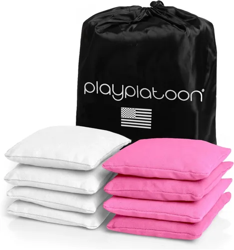 Miniatura 36 de Bolsas de cornhole de tela de pato resistentes a la intemperie premium de Play Platoon - Juego de 8 bolsas de frijoles para juego de Corn Hole