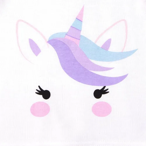 Miniatura 3 de The Children's Place Pijama de algodón para bebé y niña, diseño de unicornio, panda, ajuste cómodo, paquete de 2