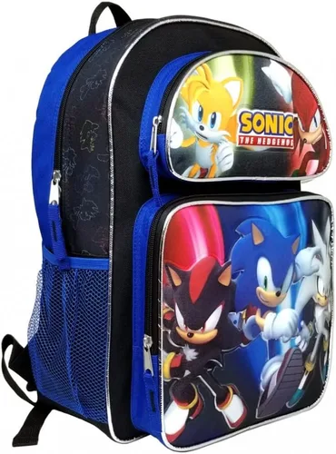 Miniatura 2 de Sonic the Hedgehog - Mochila escolar grande de 16 pulgadas Negro