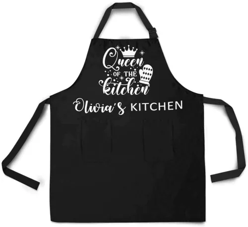 Miniatura 6 de Delantal de cocina con nombre personalizado para mujeres y hombres
