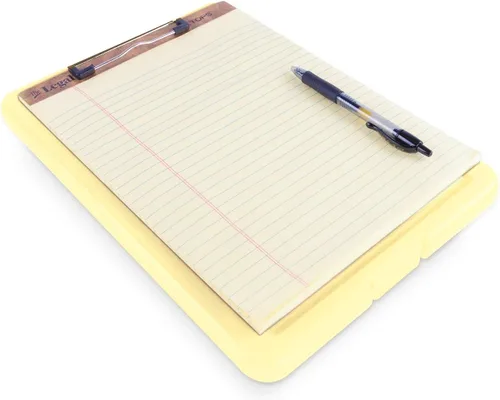 Miniatura 9 de Portapapeles con almacenamiento delgado plegable para enfermería, maestros, entrenadores y oficina, plástico resistente con soporte para bolígrafo