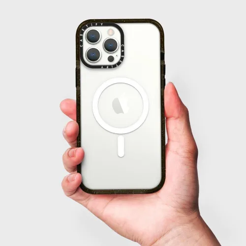 Miniatura 298 de Funda Impact de CASETiFY para iPhone 13 Pro Max con Magsafe - Estuche Claro Cuento de Invierno - Claro Negro Estuche transparente Winter Tale